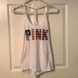 Victoria secret pink Fourth of July tank top